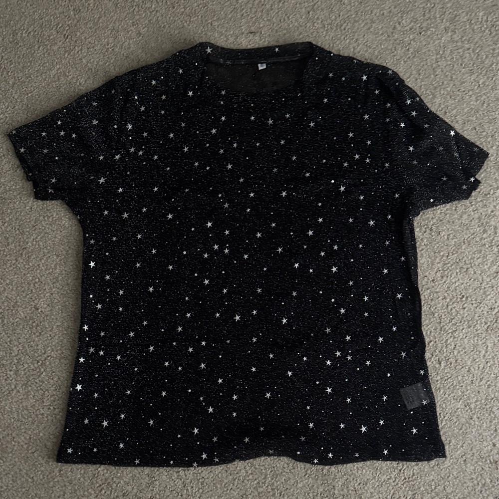 Black Star Pattern T-Shirt